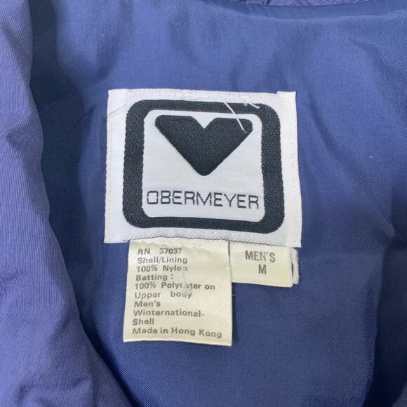 Vintage Obermeyer Jacket Mens M Medium Nylon Bomber Aspen World Cup Races 1984 - Picture 5 of 10